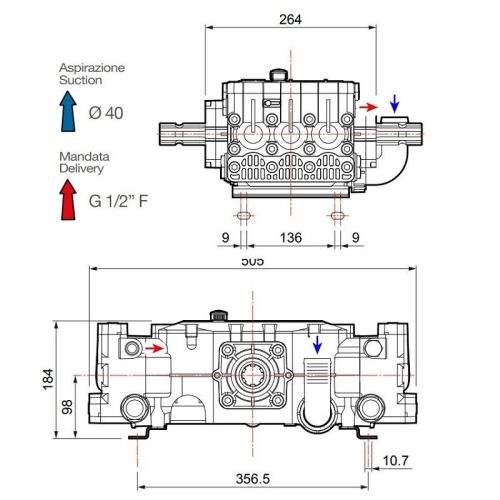 картинка Насос шести плунжерный Comet серия YA 150 (136 л/мин; 50 бар) фото 2 картинка Насос шести плунжерный Comet серия YA 150 (136 л/мин; 50 бар) фото 2