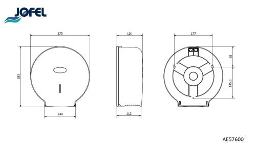 картинка Диспенсер Jofel Black для рулонной туалет. бумаги AE57600 фото 2 картинка Диспенсер Jofel Black для рулонной туалет. бумаги AE57600 фото 2