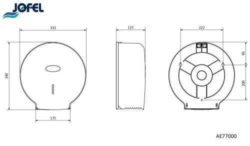 картинка Диспенсер Jofel Azur-Smart для рулонной туалет. бумаги AE77000 фото 2 картинка Диспенсер Jofel Azur-Smart для рулонной туалет. бумаги AE77000 фото 2