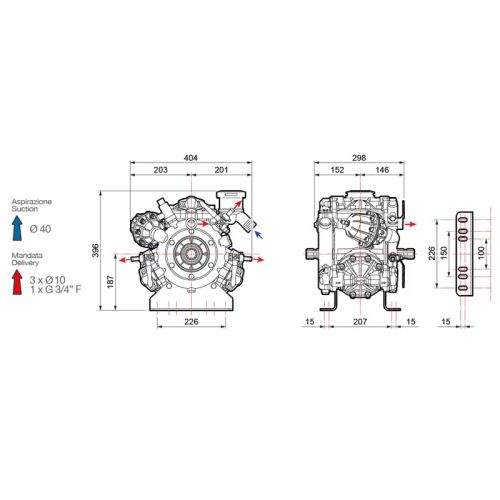 картинка Насос мембранно-поршневой Comet IDS 1201 (121 л/мин; 50 бар) фото 3 картинка Насос мембранно-поршневой Comet IDS 1201 (121 л/мин; 50 бар) фото 3
