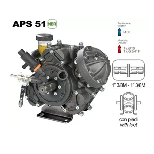 картинка Насос мембранный Comet  APS 51 (50,7 л/мин; 40 бар) фото 6 картинка Насос мембранный Comet  APS 51 (50,7 л/мин; 40 бар) фото 6