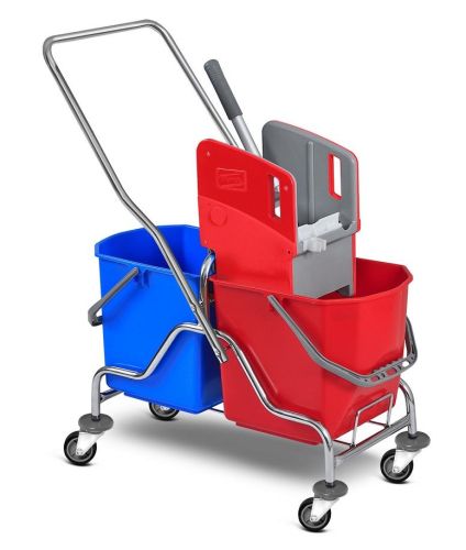 картинка Двухведерная тележка Aquamatic 2x25 л с отжимом картинка Двухведерная тележка Aquamatic 2x25 л с отжимом