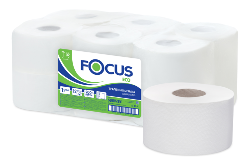 картинка Туалетная бумага больших рулонах Focus Eco Jumbo 200m, 1 слой картинка Туалетная бумага больших рулонах Focus Eco Jumbo 200m, 1 слой
