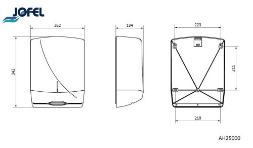 картинка Диспенсер Jofel Futura д/листовых полотенец AH25000 фото 2 картинка Диспенсер Jofel Futura д/листовых полотенец AH25000 фото 2