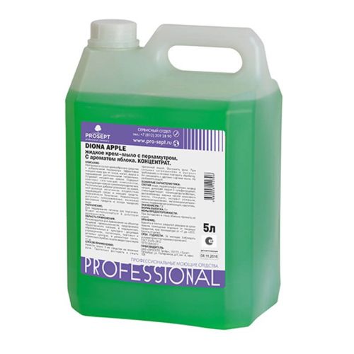 картинка Жидкое гель-мыло Prosept Diona Apple 5л картинка Жидкое гель-мыло Prosept Diona Apple 5л